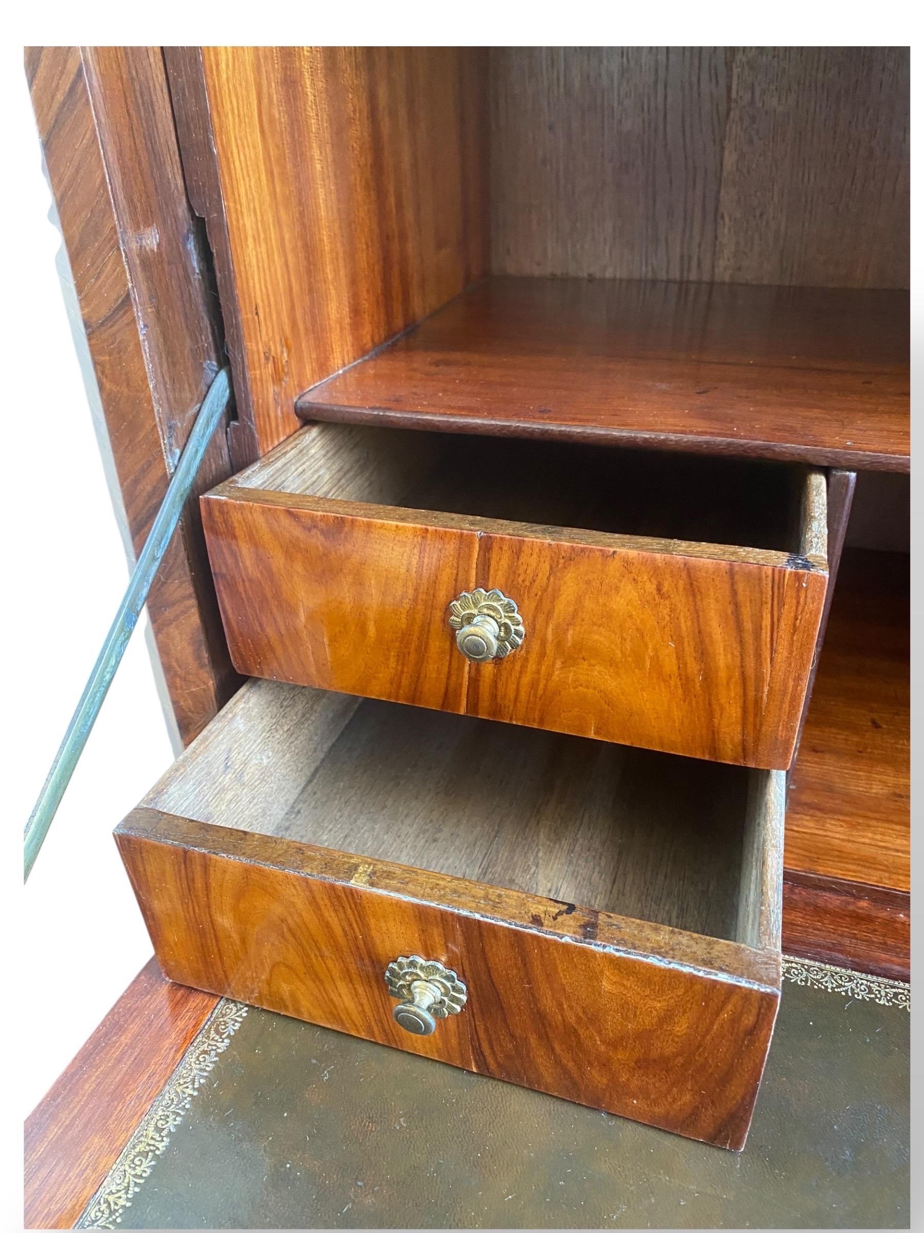 Louis XV period marquetry secretary from the mid-18th century For Sale 1