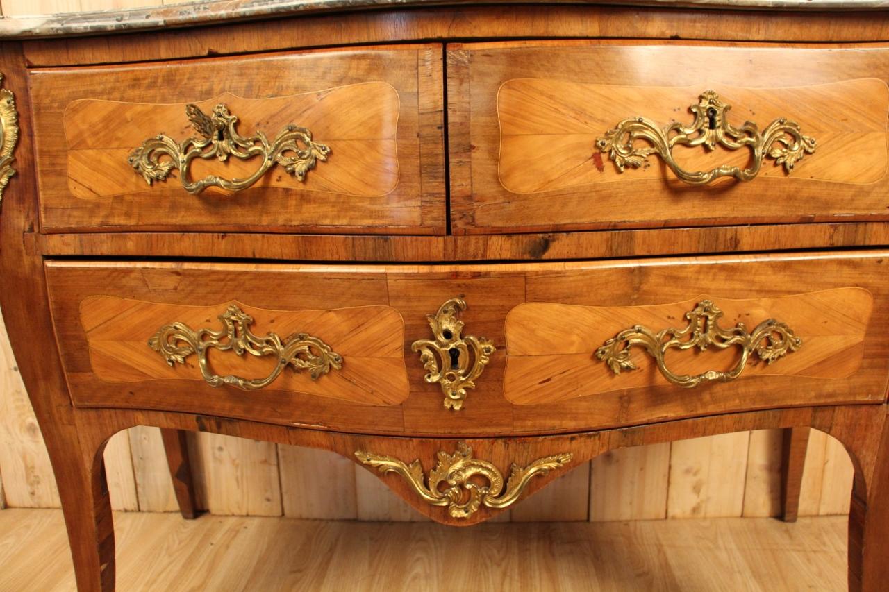Wood Louis XV Period Sauteuse Commode For Sale