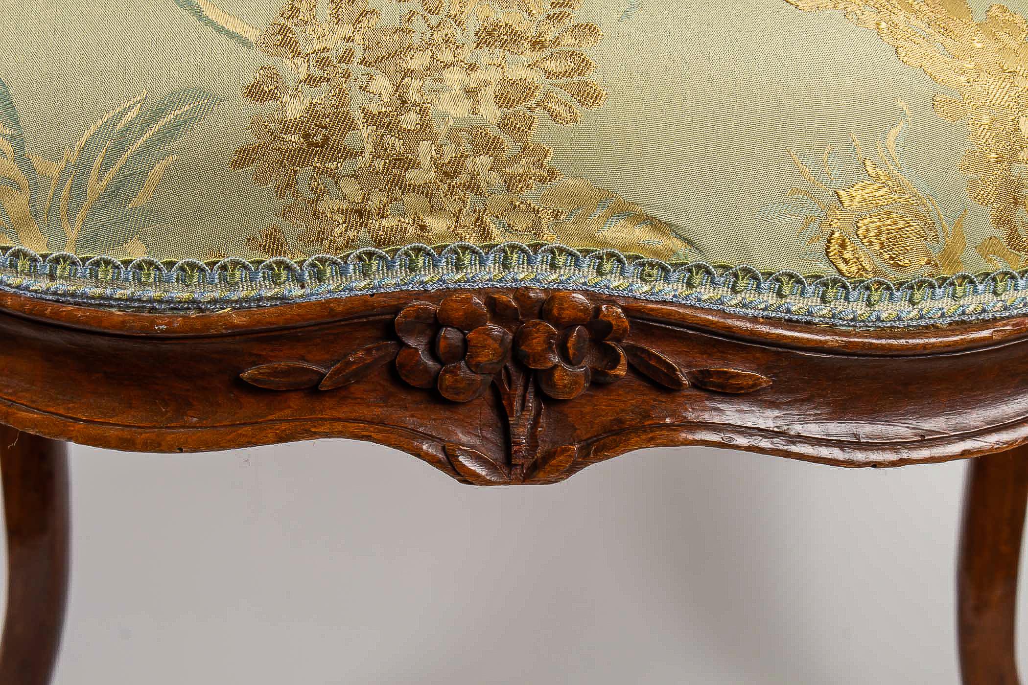 Fruitwood Louis XV Period Set of 4 of Large Armchairs, circa 1766-1770 by Louis Delanois