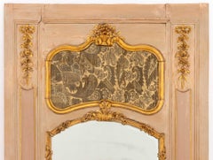 Miroir Trumeau Louis XV en bois rose et doré, C.H.