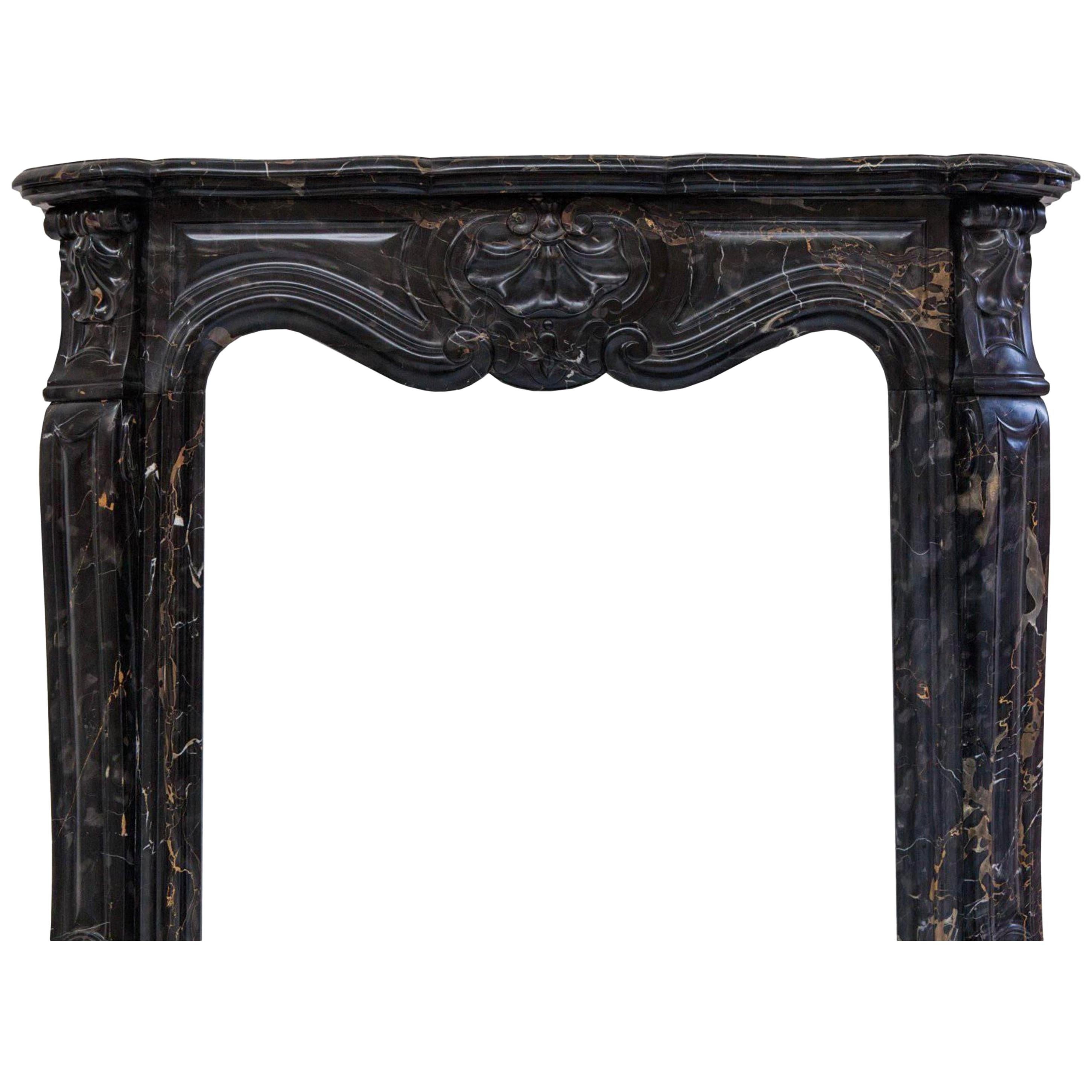 Louis XV Potoro Marble Fireplace Mantel im Angebot