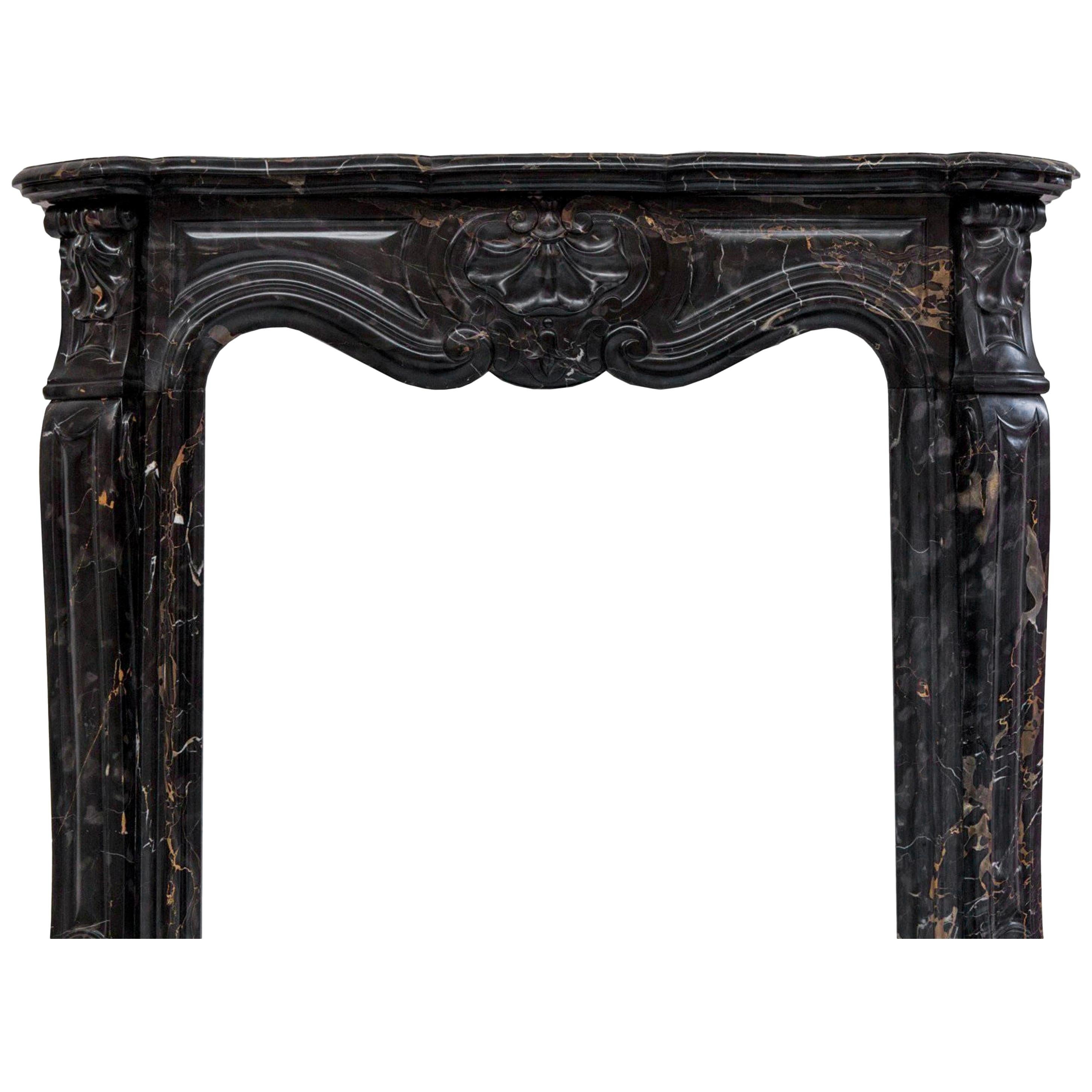 Louis XV Potoro Marble Fireplace Mantel For Sale