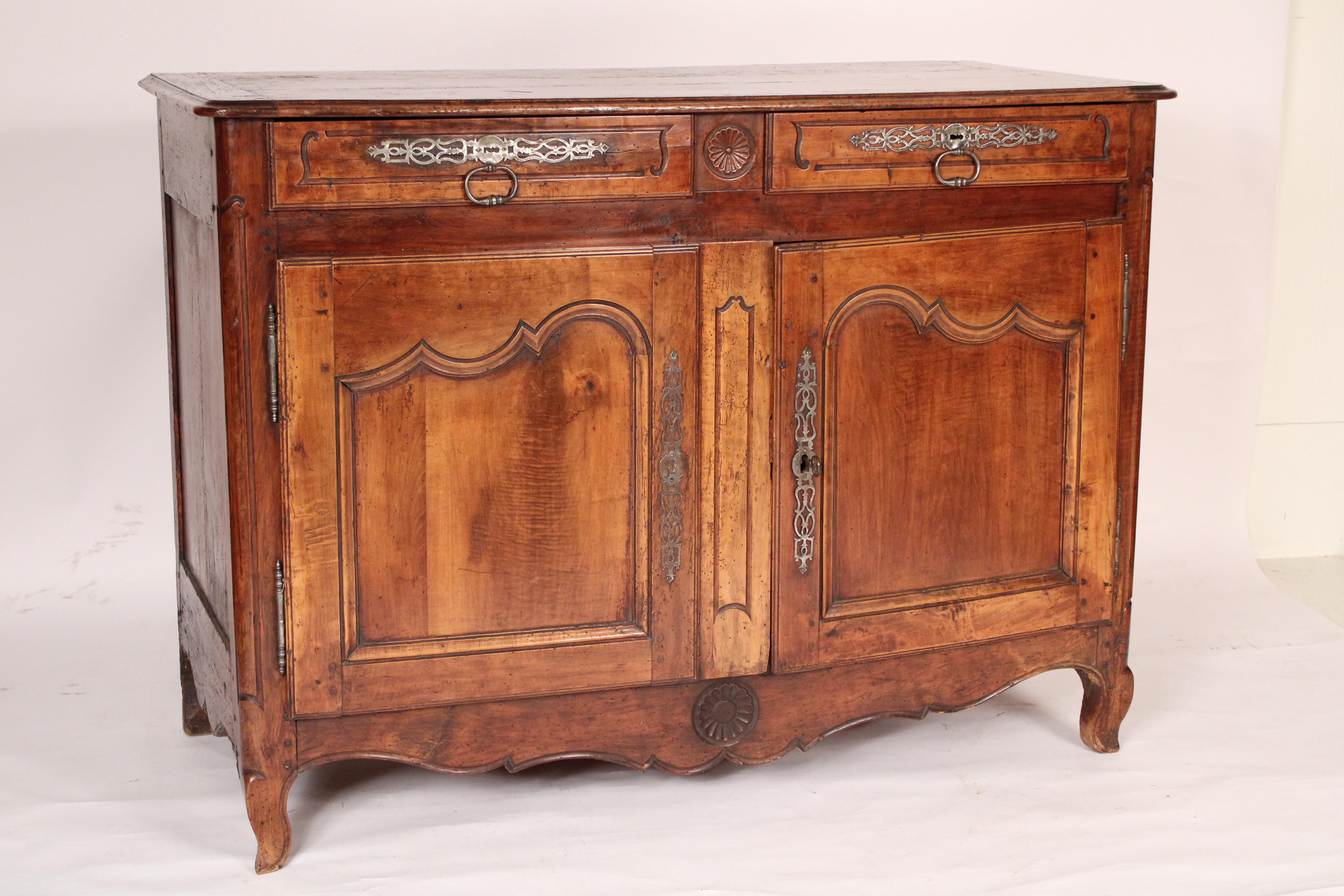 French Louis XV Provincial Fruit Wood Buffet For Sale
