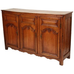 Antique Louis XV Provincial Fruit Wood Enfilade