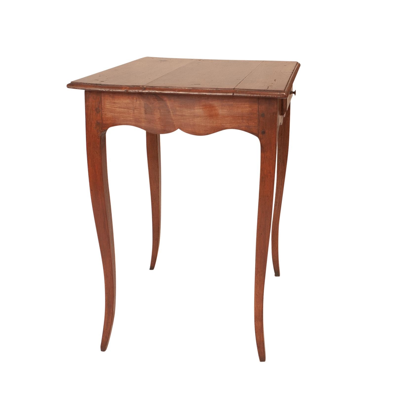 French Louis XV Provincial Fruit Wood Side Table, France, circa 1780