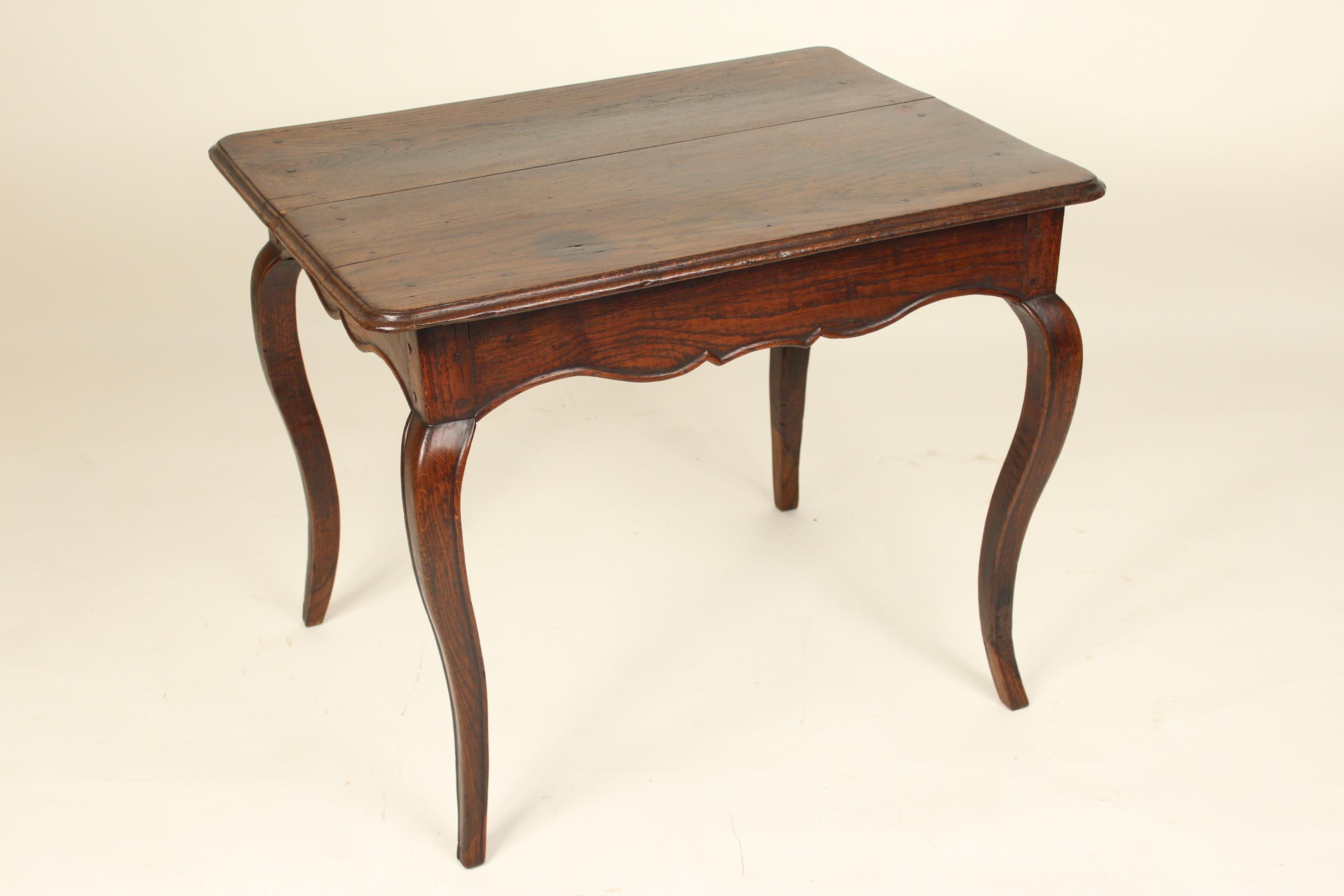 European Louis XV Provincial Oak Occasional Table