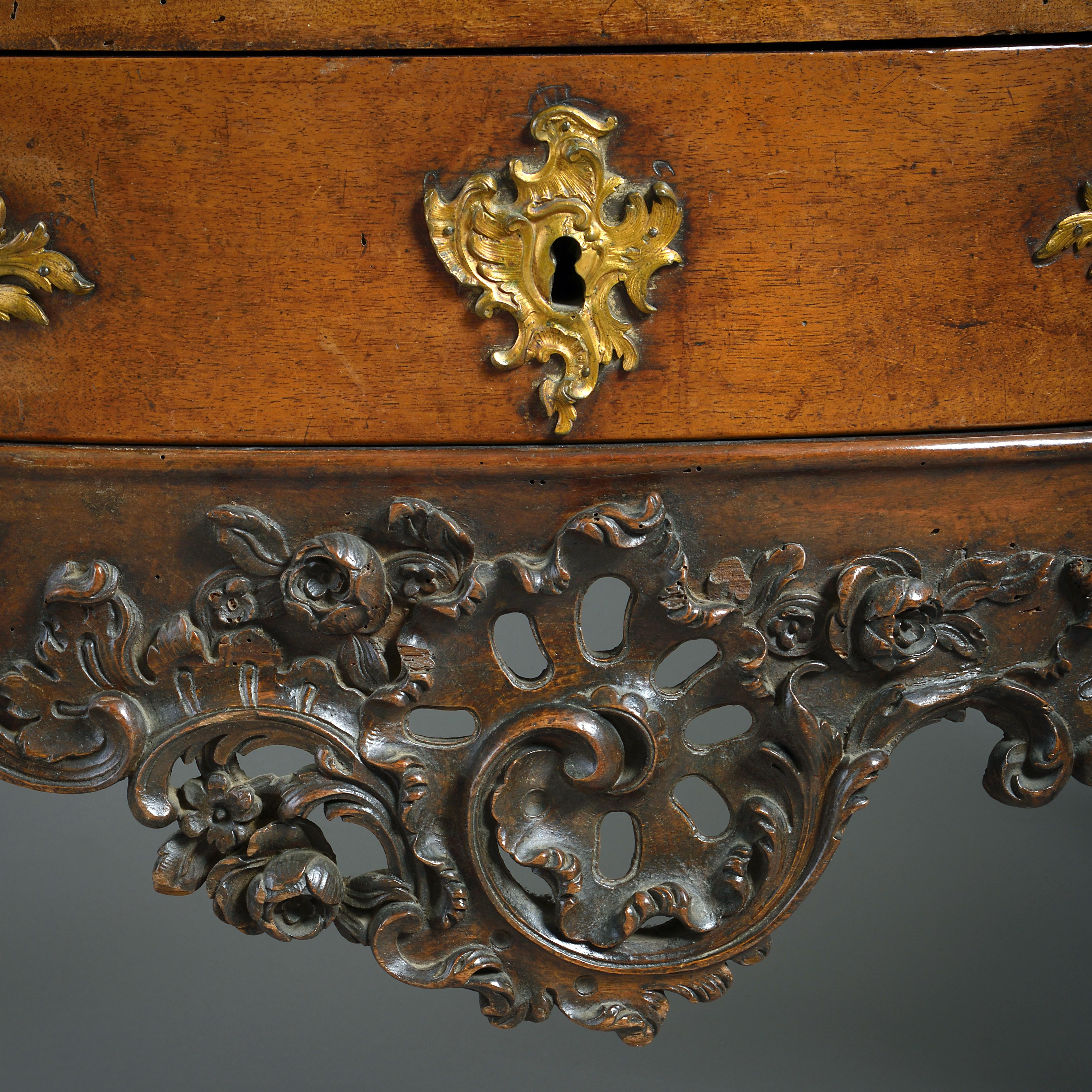 Louis XV Provincial Ormolu-Mounted Walnut Commode For Sale 3