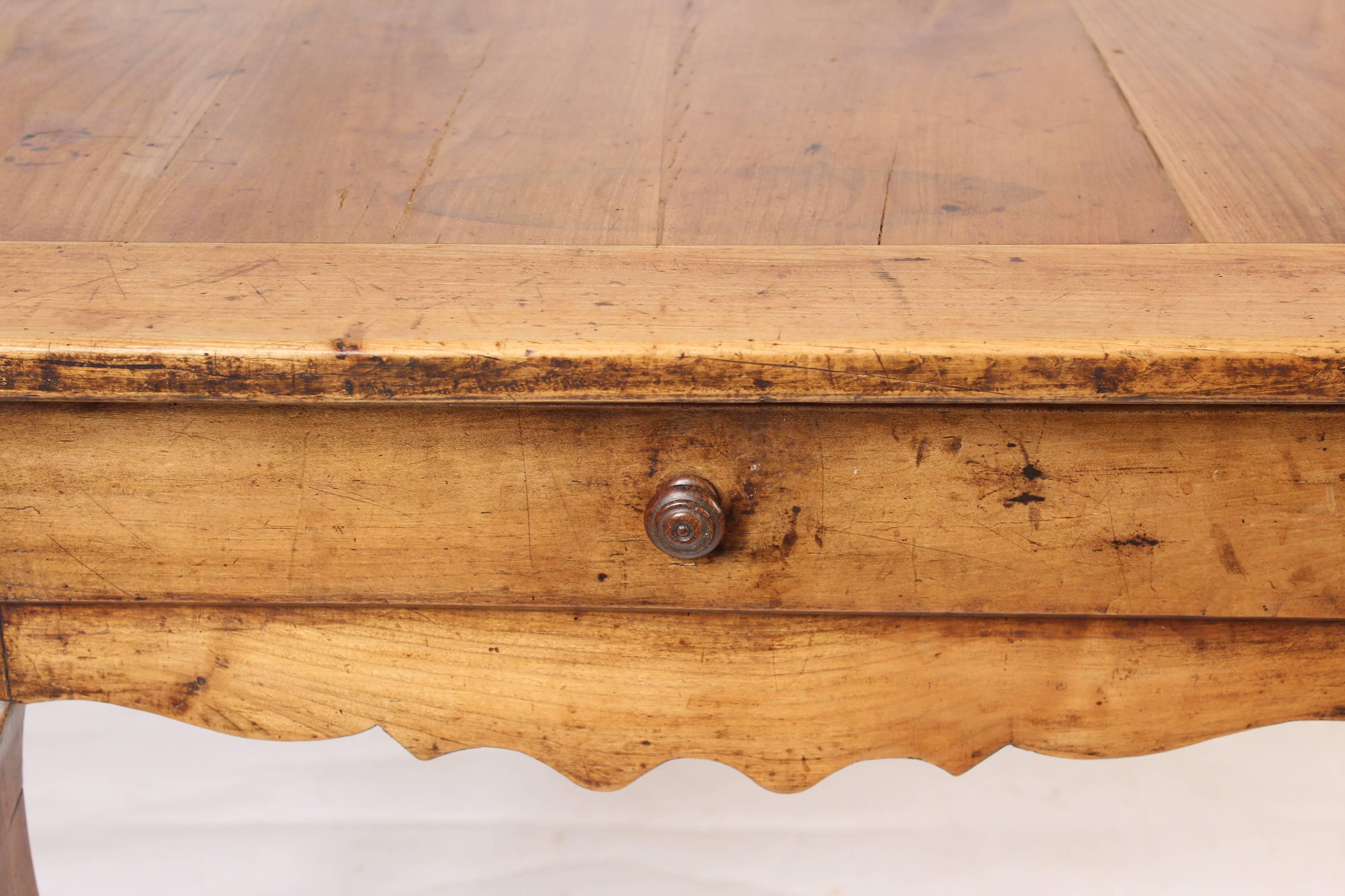 Louis XV Provincial Style Fruit Wood Farm Table 1