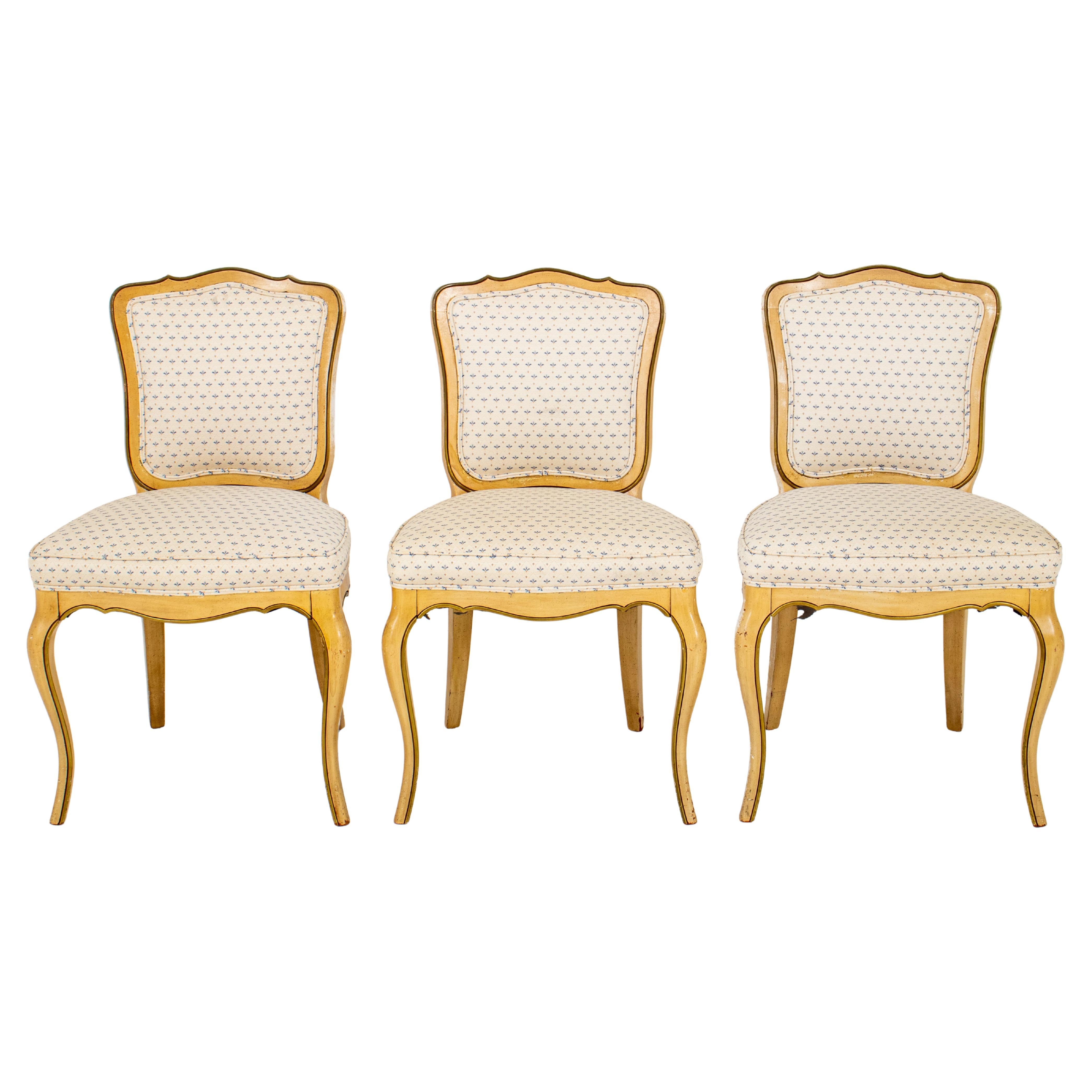 Bemalte Stühle im Stil Louis XV. im Provinzstil
