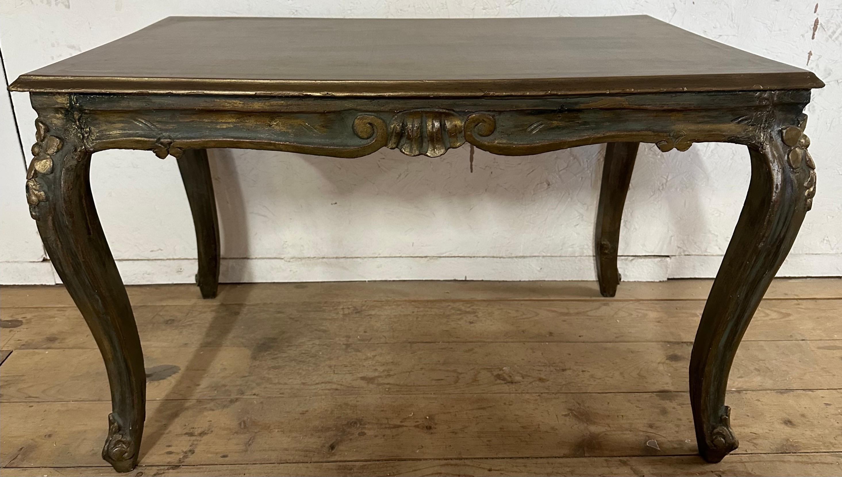 Louis XV Provincial Style Painted Coffee Table For Sale 1