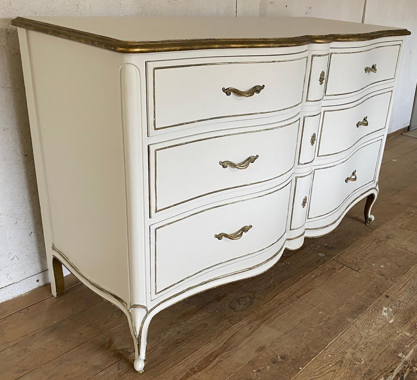 20th Century Louis XV Provincial Style Painted Dresser For Sale