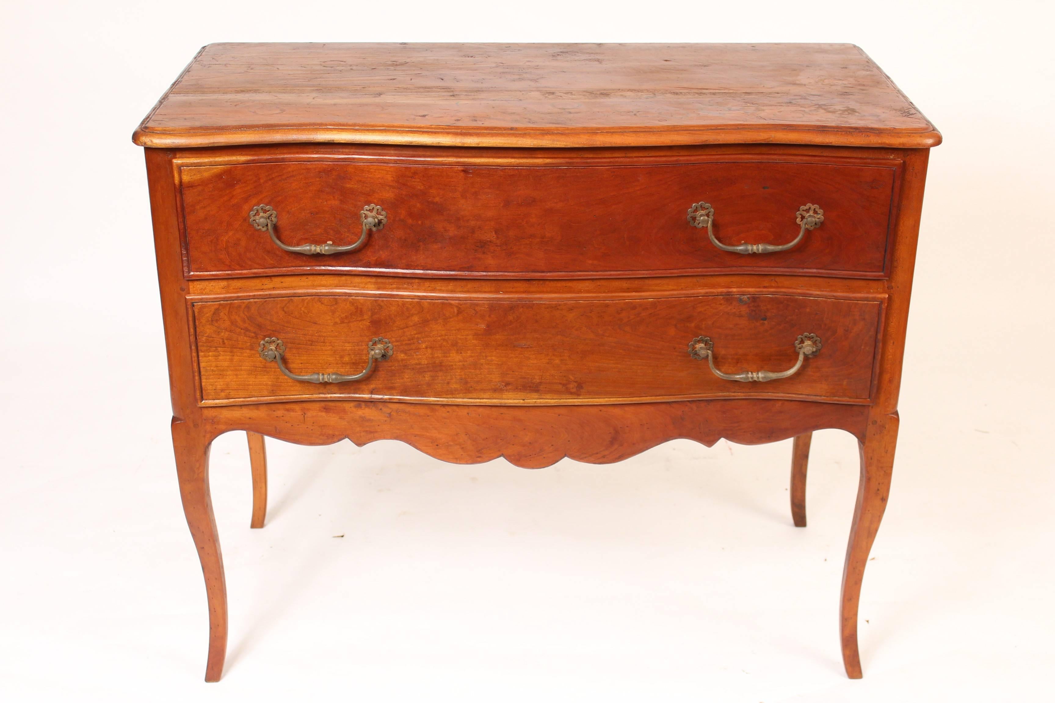 European Louis XV Provincial Style Serpentine Front Chest of Drawers