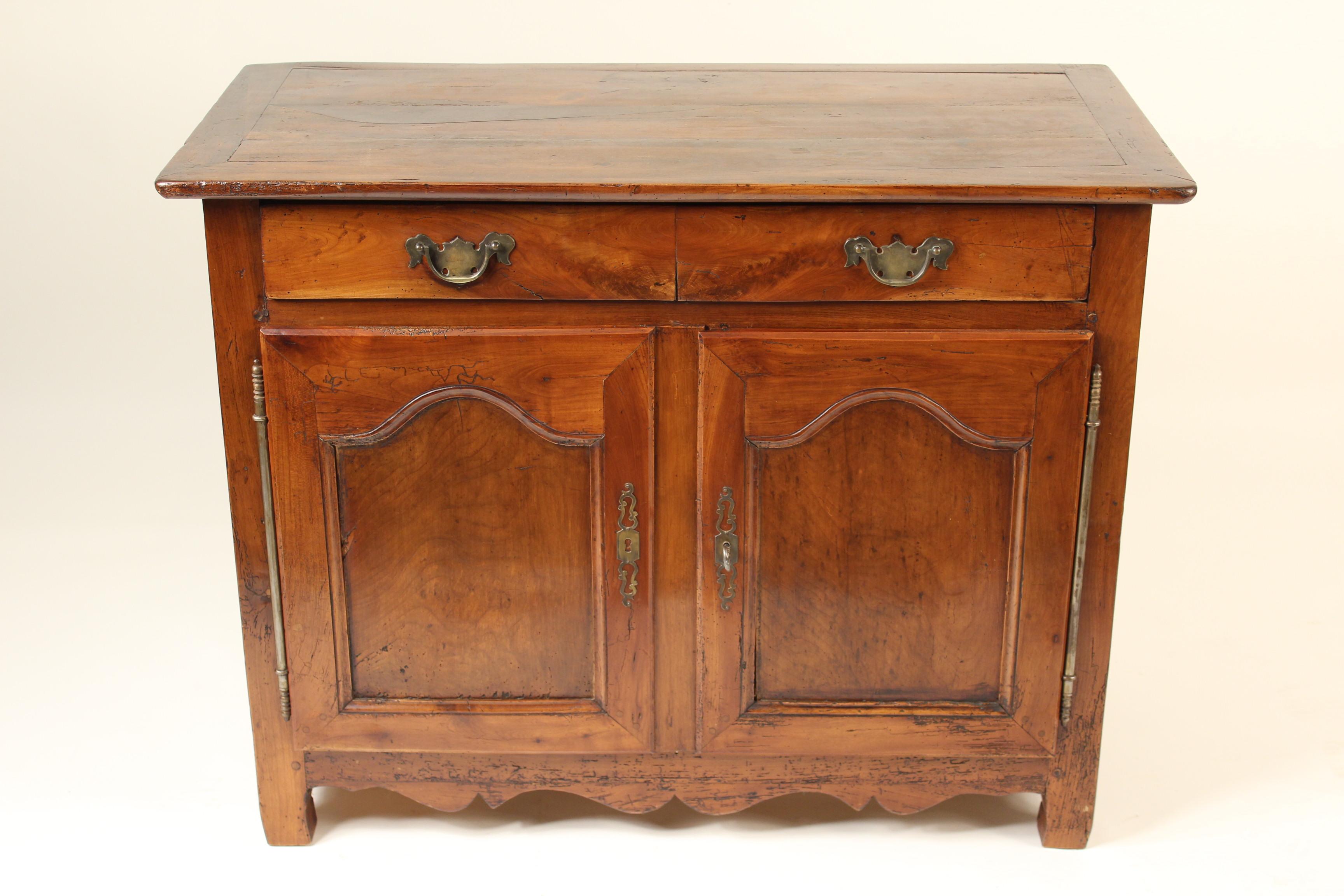 Small scale Louis XV Provincial walnut buffet / cabinet, either 18th century and extensively restored or made from 18th century elements.