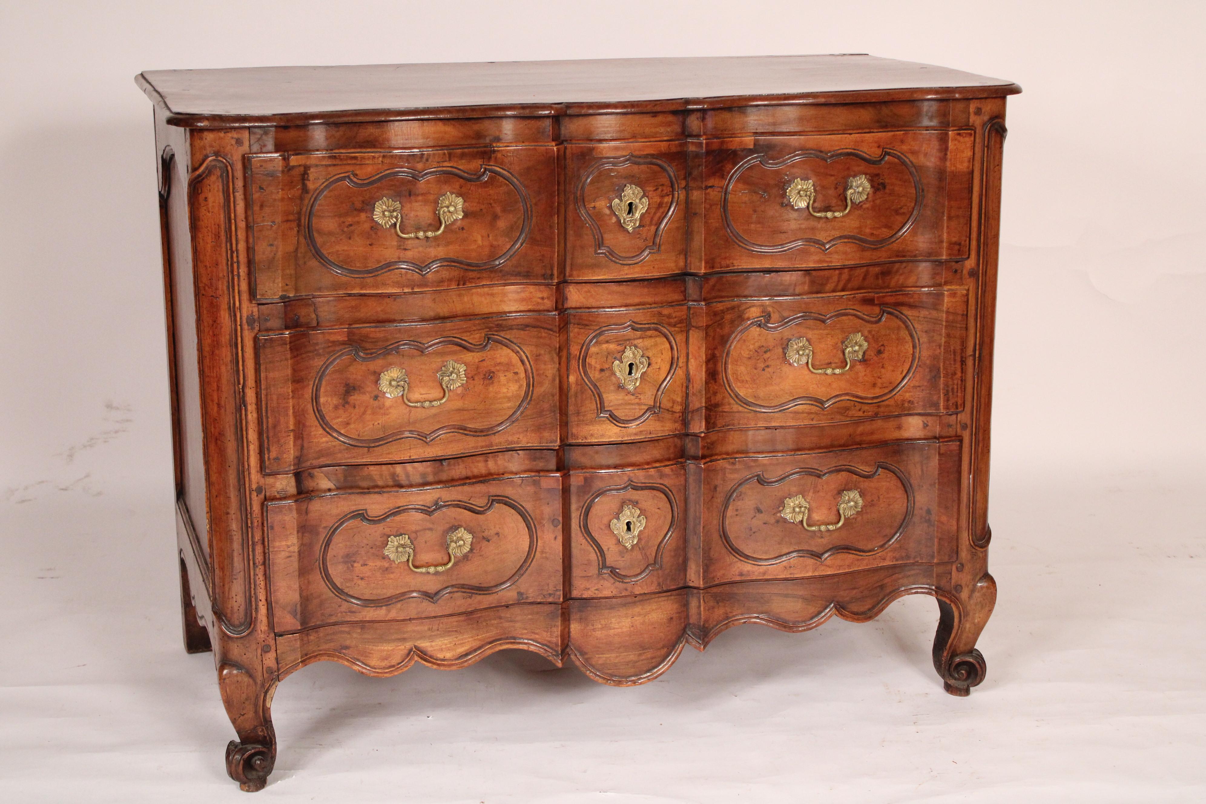 French Louis XV Provincial Walnut Chest of Drawers For Sale