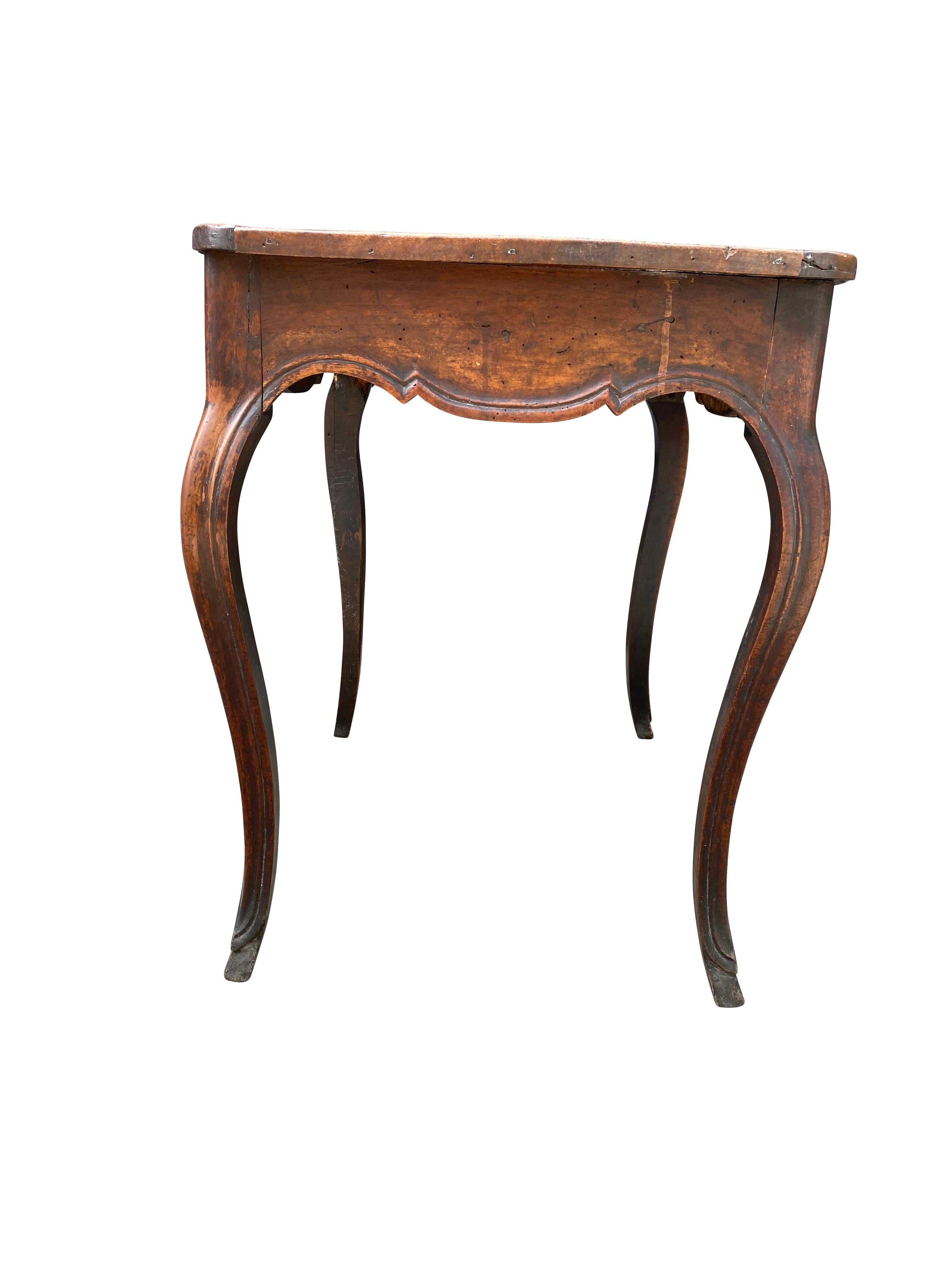 French Louis XV Provincial Walnut Table