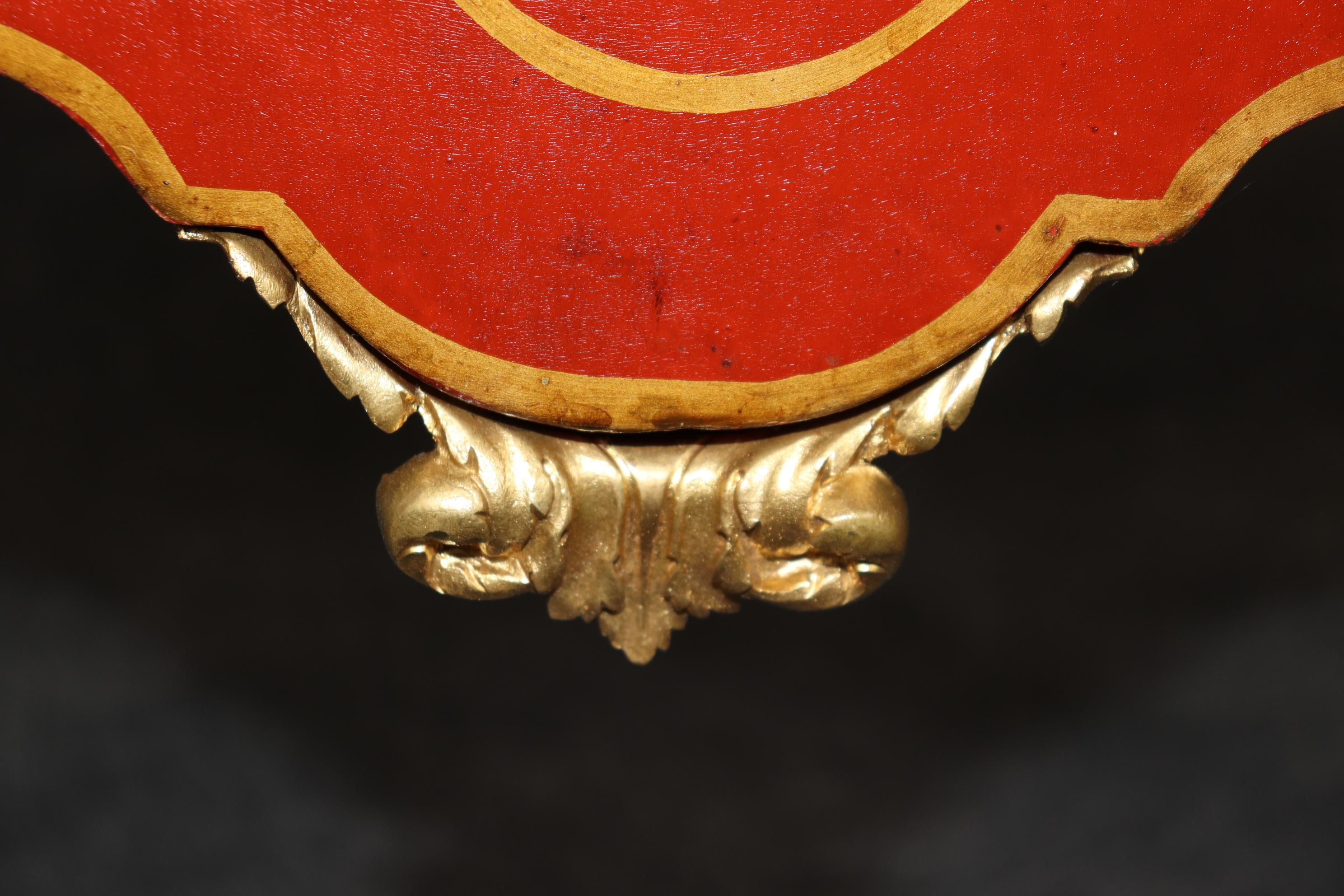 Louis XV Red Chinese Raised Gold Paint Decorated Kahn & Cie of France Commode 11