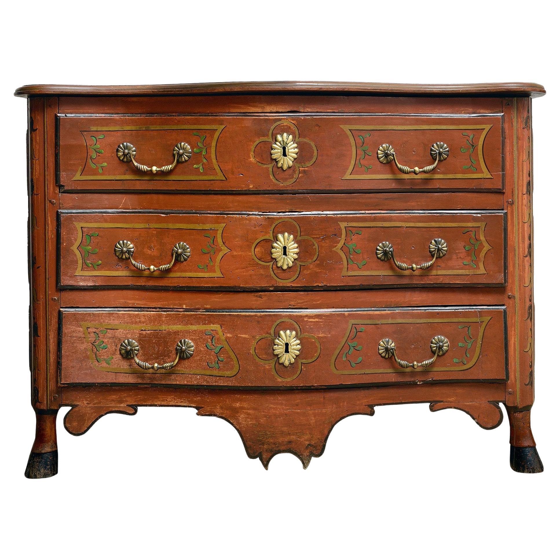 Louis XV  Régence Painted Chest  For Sale