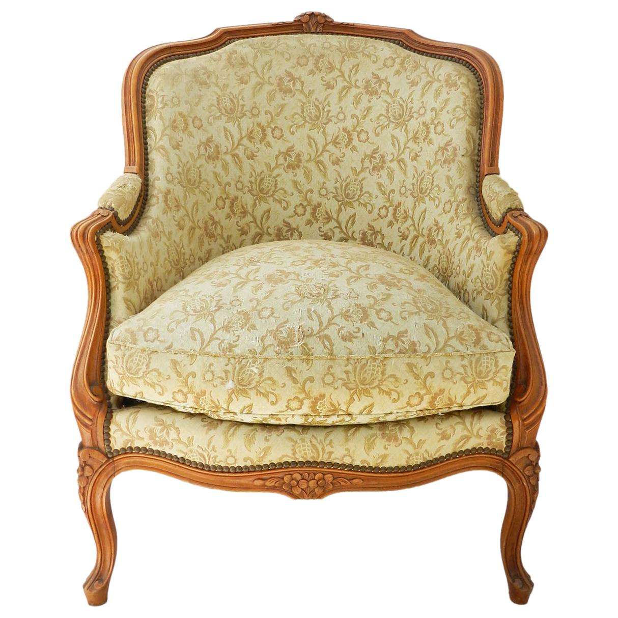 Louis XV Revival Armchair French to Recover