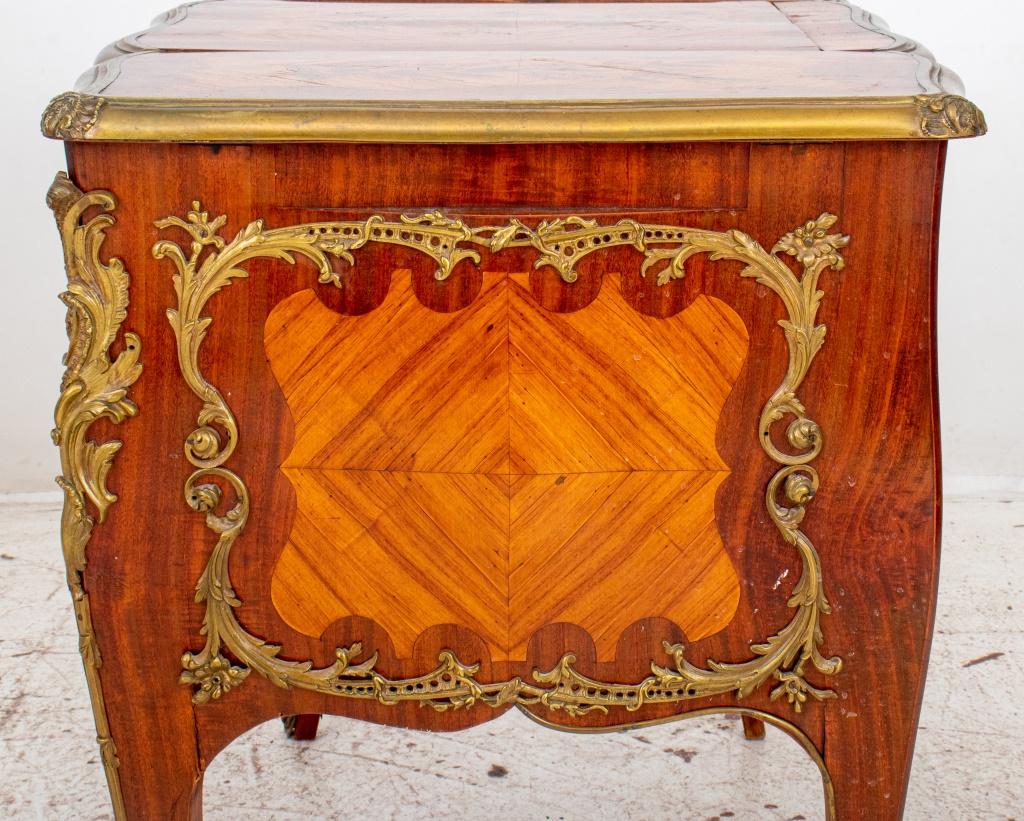 Louis XV Revival Parquetry Vanity or Coiffeuse For Sale 3