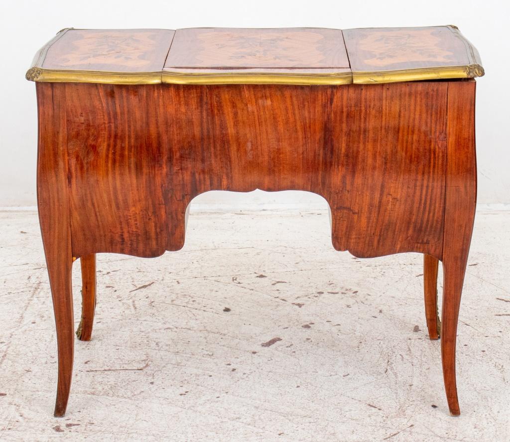 Louis XV Revival Parquetry Vanity or Coiffeuse For Sale 4