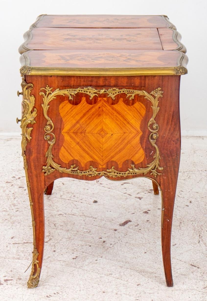 Louis XV Revival Parquetry Vanity or Coiffeuse For Sale 1