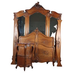 Antique Louis XV Rocaille Bedroom Furniture