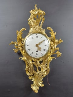 Louis XV Rocaille Cartel In Gilt Bronze