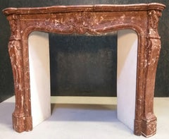 Louis XV-Rococo Fireplace, Late 19th Century