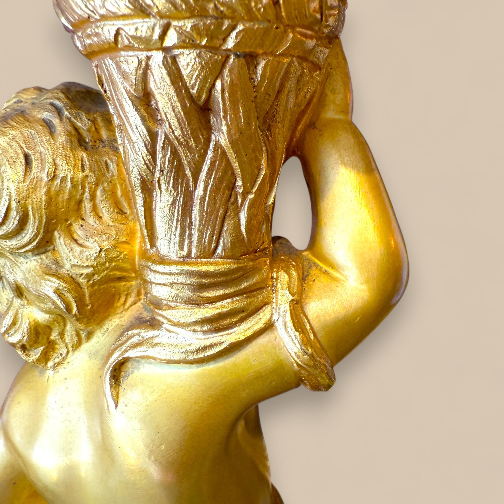Louis XV Rococo Gilt Bronze Mantel Garniture, 19th Century im Angebot 8