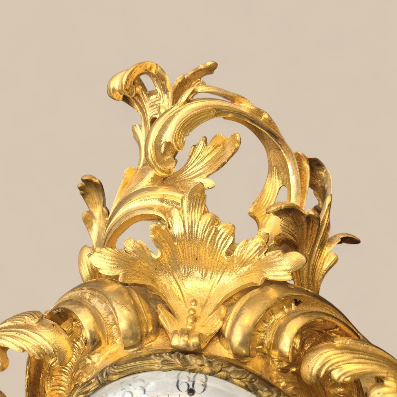Louis XV Rococo Gilt Bronze Mantel Garniture, 19th Century im Angebot 10