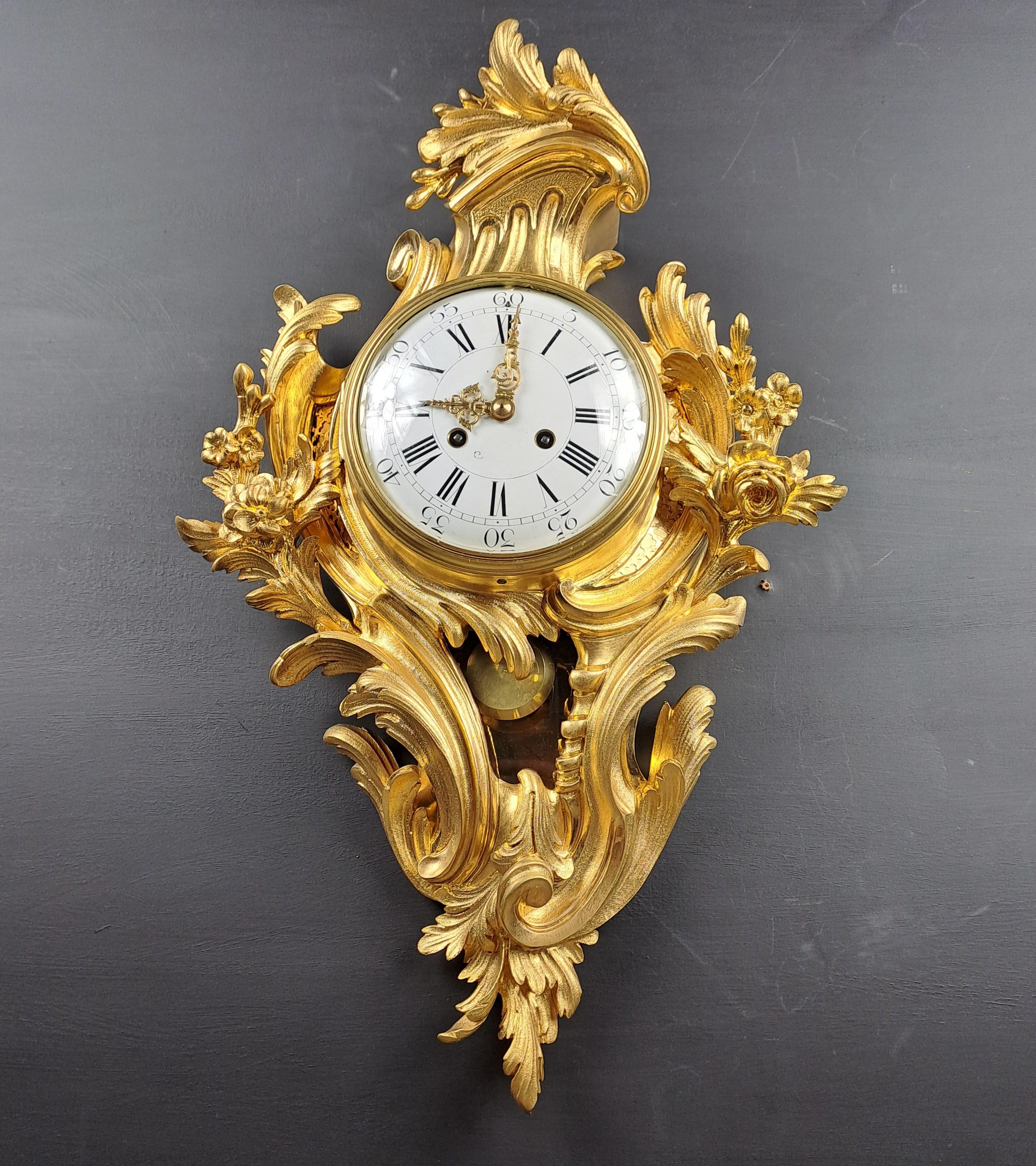 Cartella da parete in bronzo dorato in stile rococò Luigi XV in vendita 3