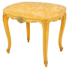 Louis XV Rococo Style Lacquered Bench Stool