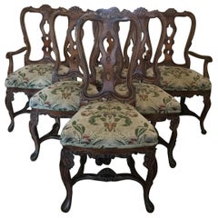 Louis XV Rococo Style Set of Six Dinning Chairs