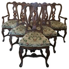 Louis XV Rococo Style Set of Six Dinning Chairs