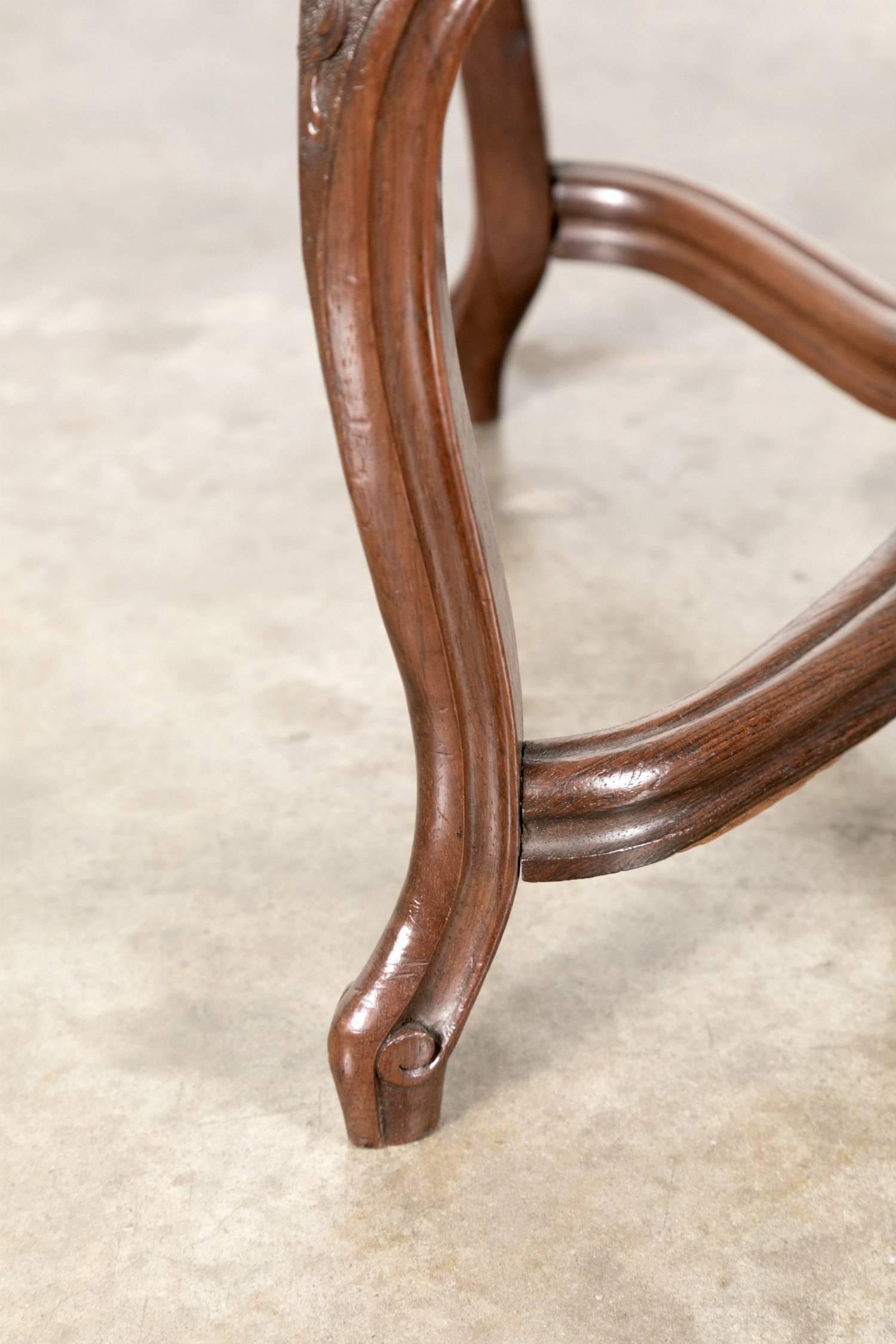 Louis XV Rosewood Court Tabouret or Footstool 5
