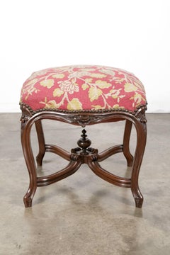 Louis XV Palisander Hof Tabouret oder Fußschemel