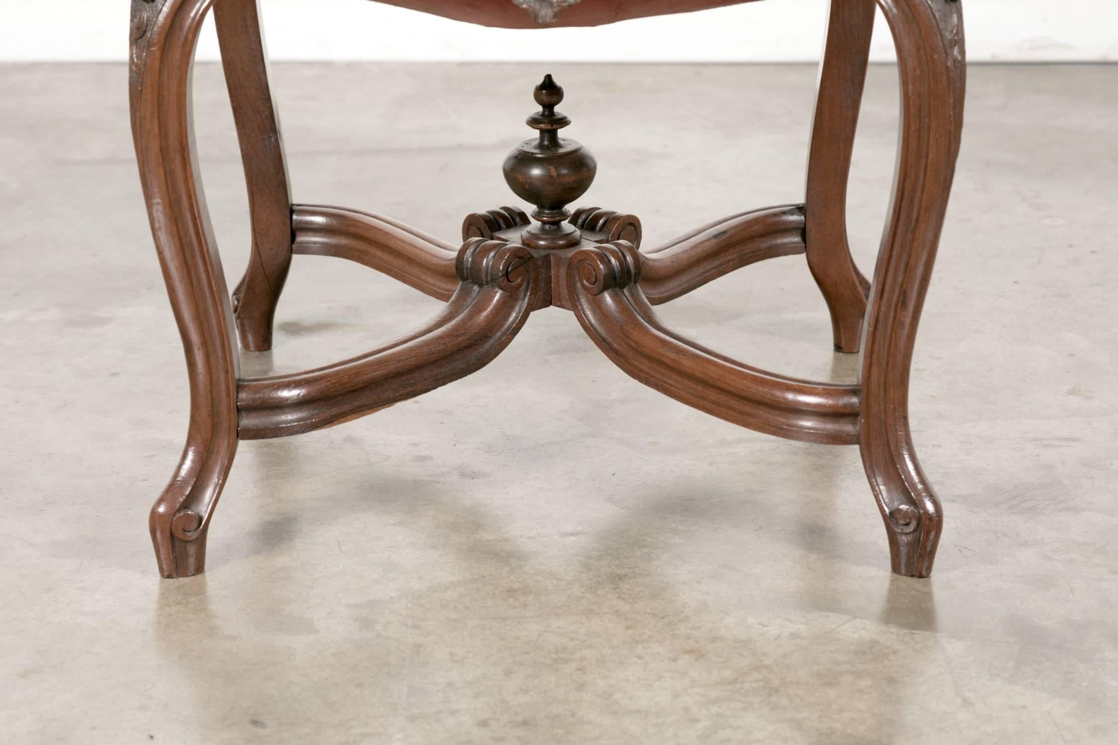 Louis XV Rosewood Court Tabouret or Footstool 4