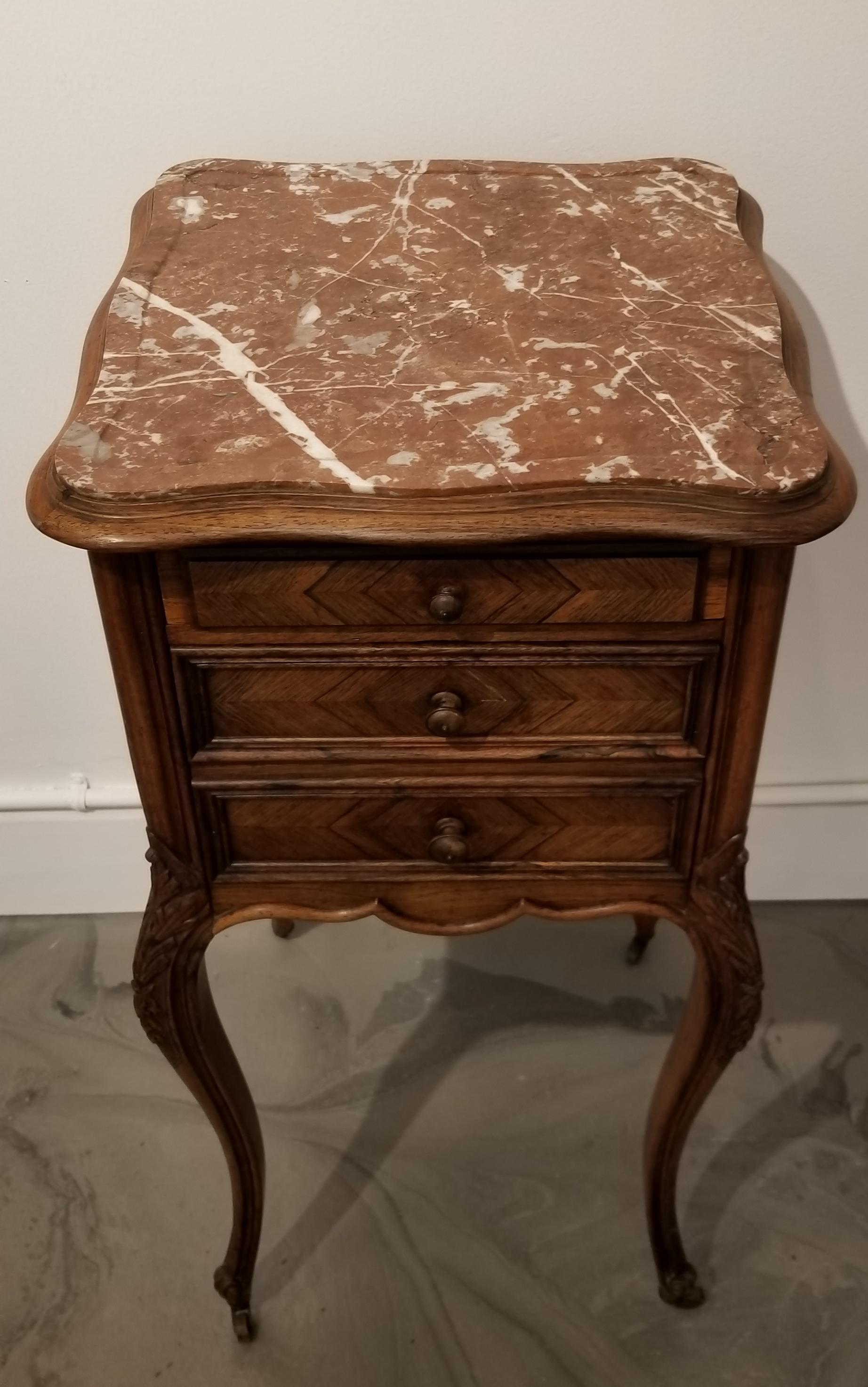 Louis XV Rosewood Nightstand For Sale 1
