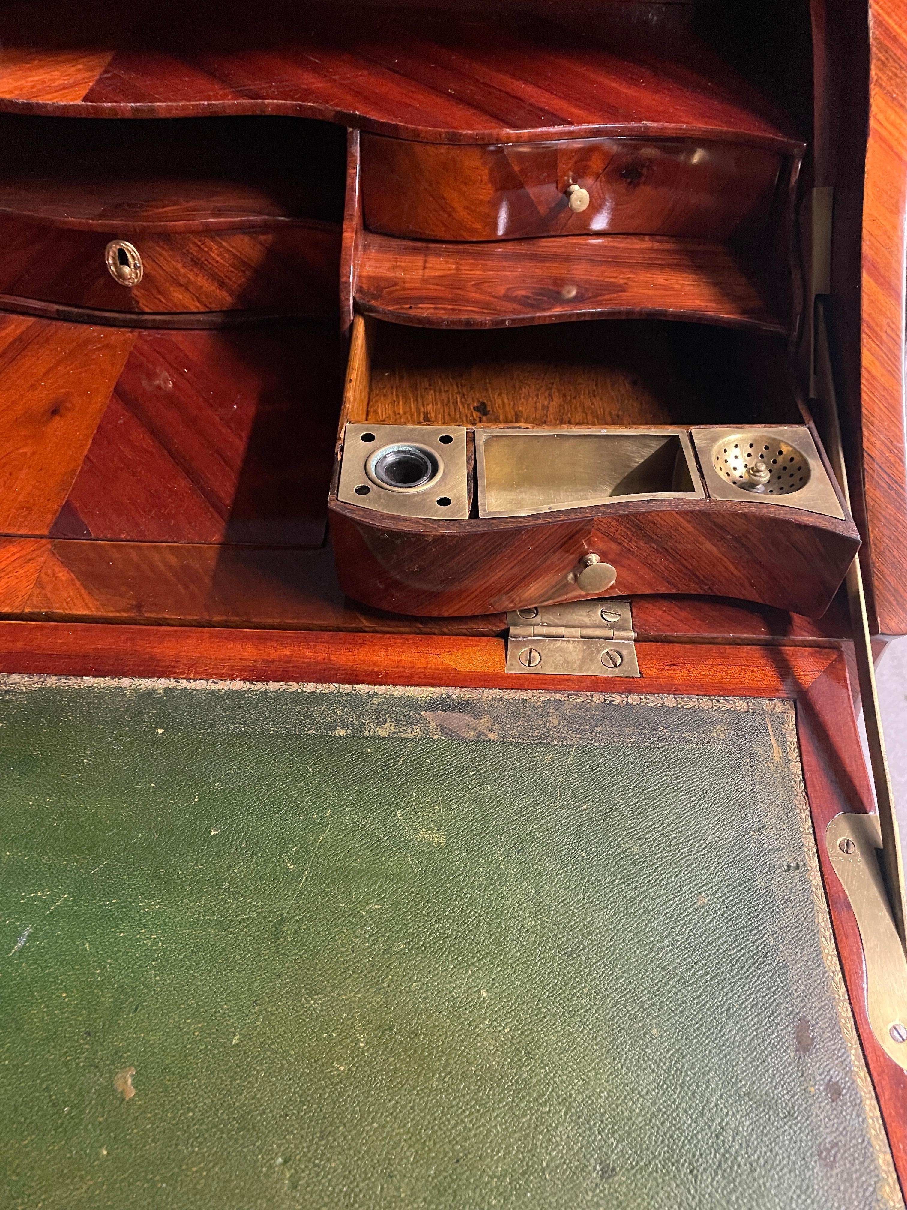 Marquetry Louis XV Secretary Desk, France 18th century For Sale