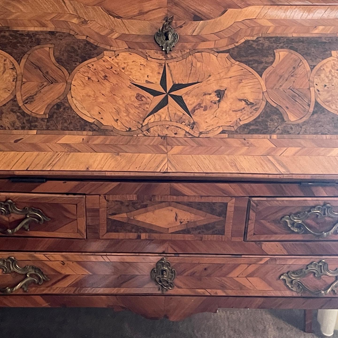 Mid-18th Century Louis XV Secretary Desk, France 18th Century For Sale