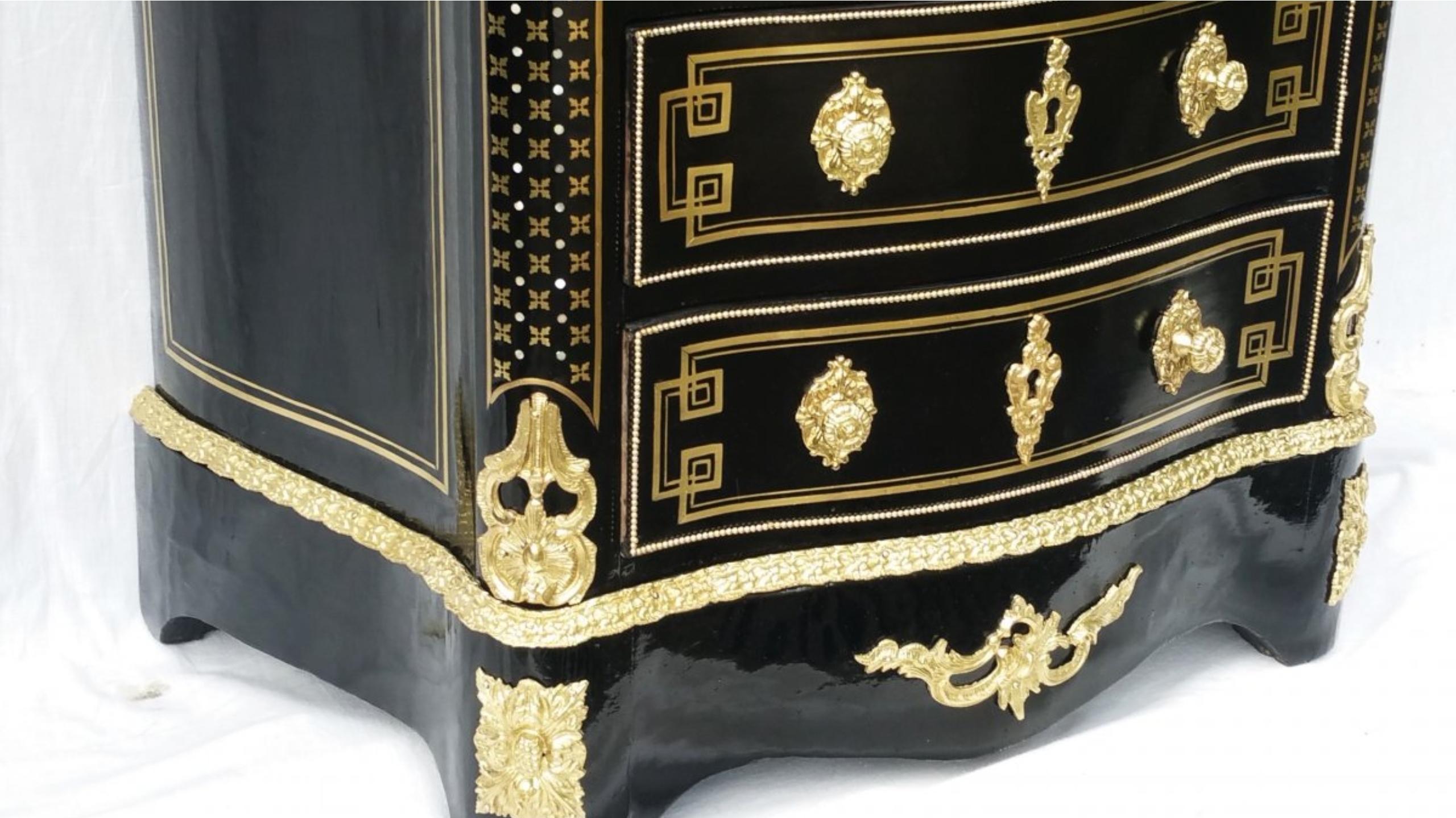 Louis XV Secretary in Boulle Marquetry, France, 19th Century In Good Condition In Paris, FR