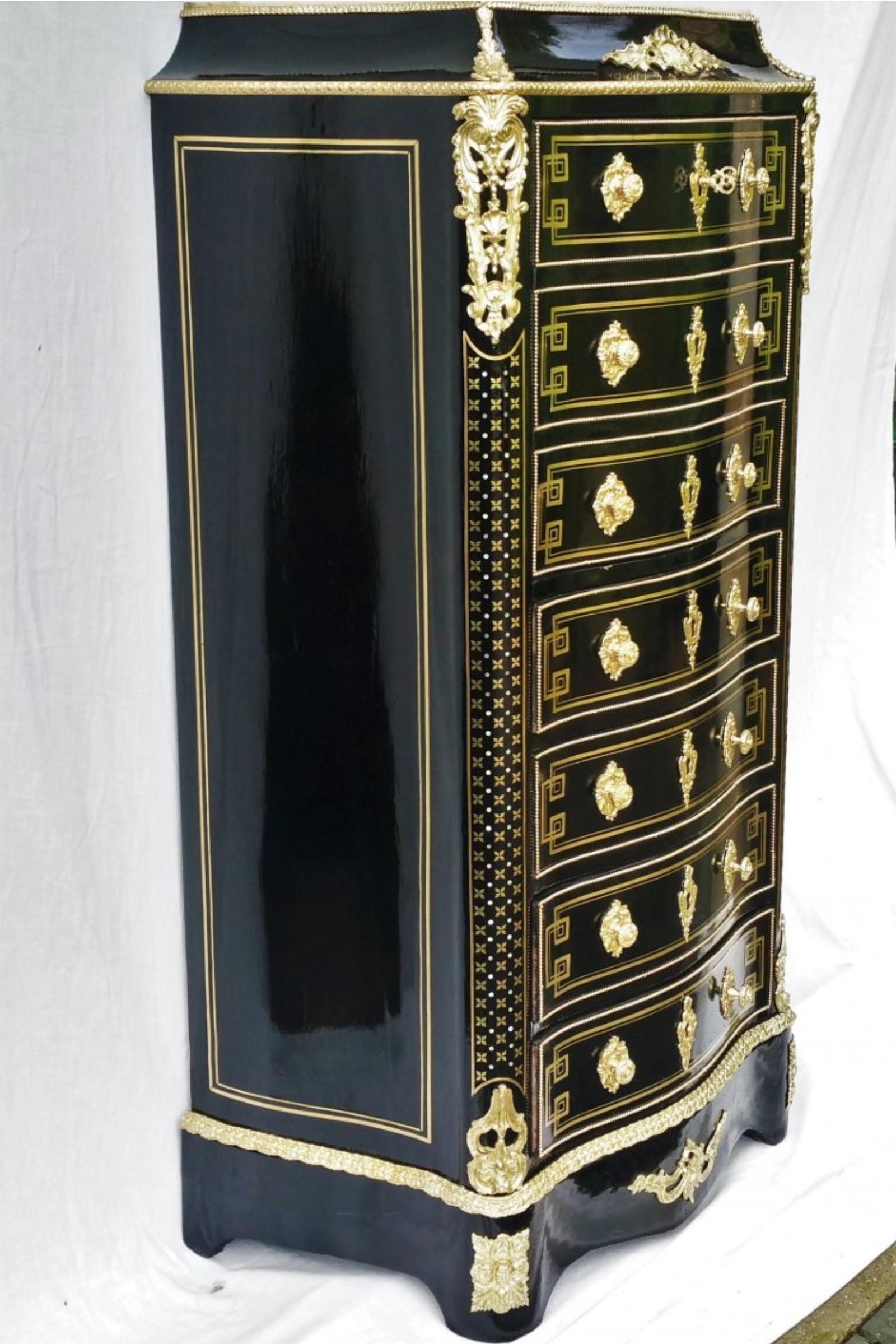 Louis XV Secretary in Boulle Marquetry, France, 19th Century im Zustand „Gut“ in Paris, FR