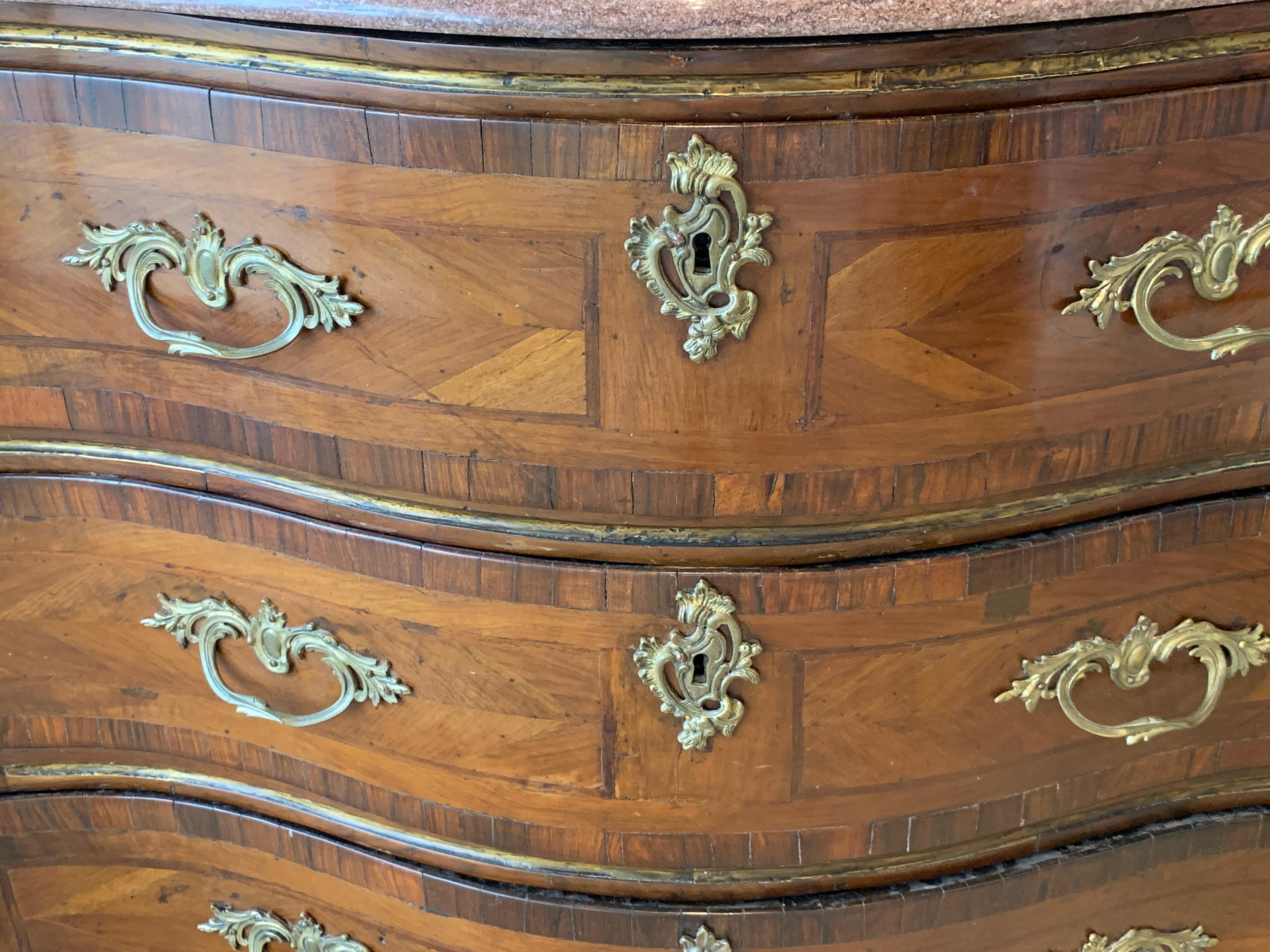 Louis XV Serpentine Front Commode 5