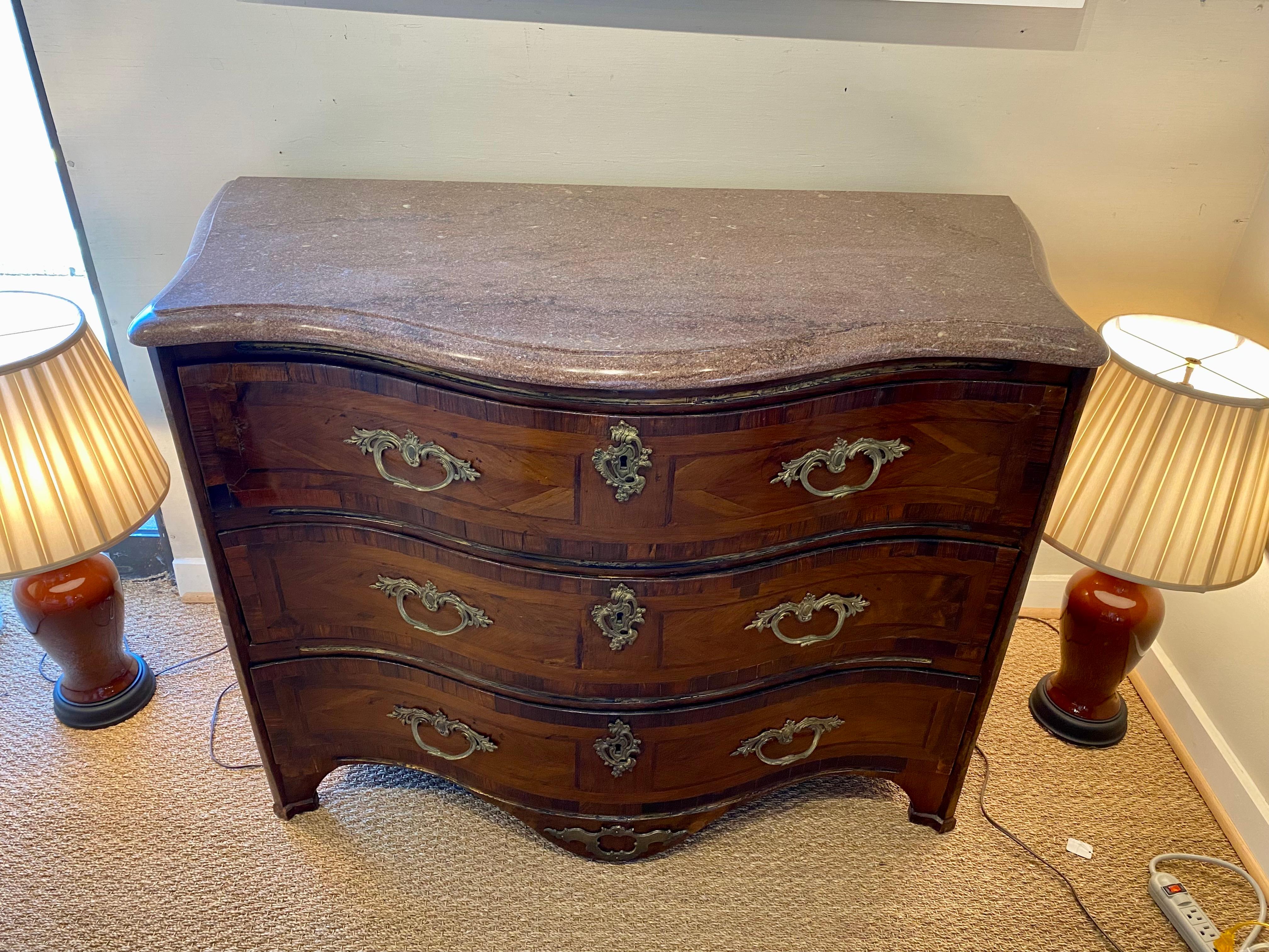 Louis XV Serpentine Front Commode 13