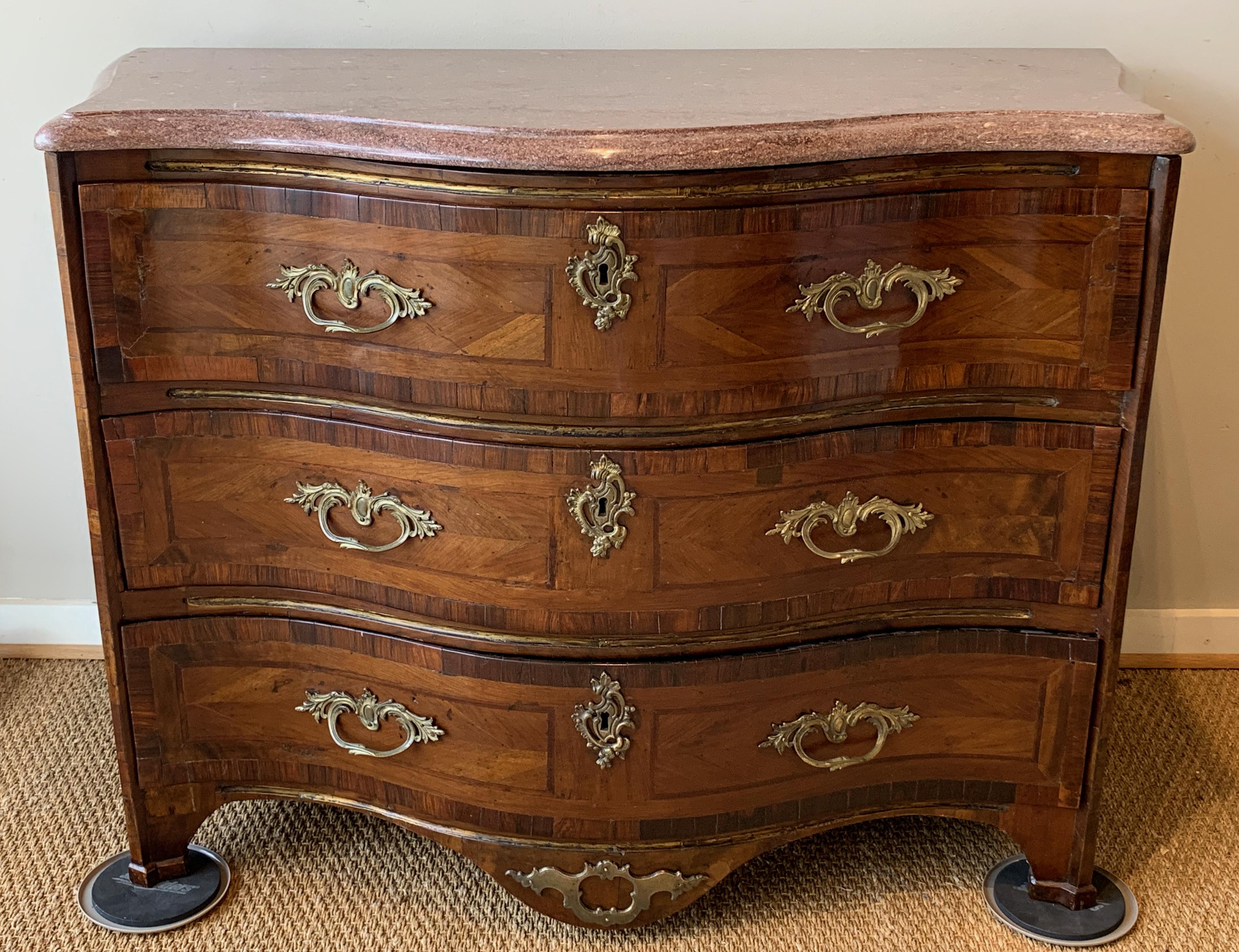 Louis XV Serpentine Front Commode 2