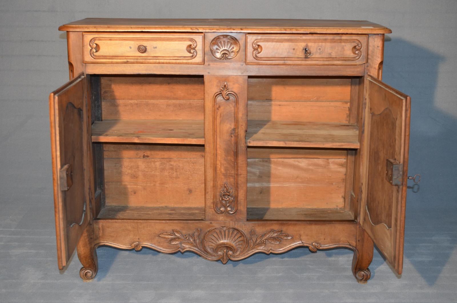 Louis XV Sideboard in Blond Walnut of French Origin, Dated 1770 For Sale 13