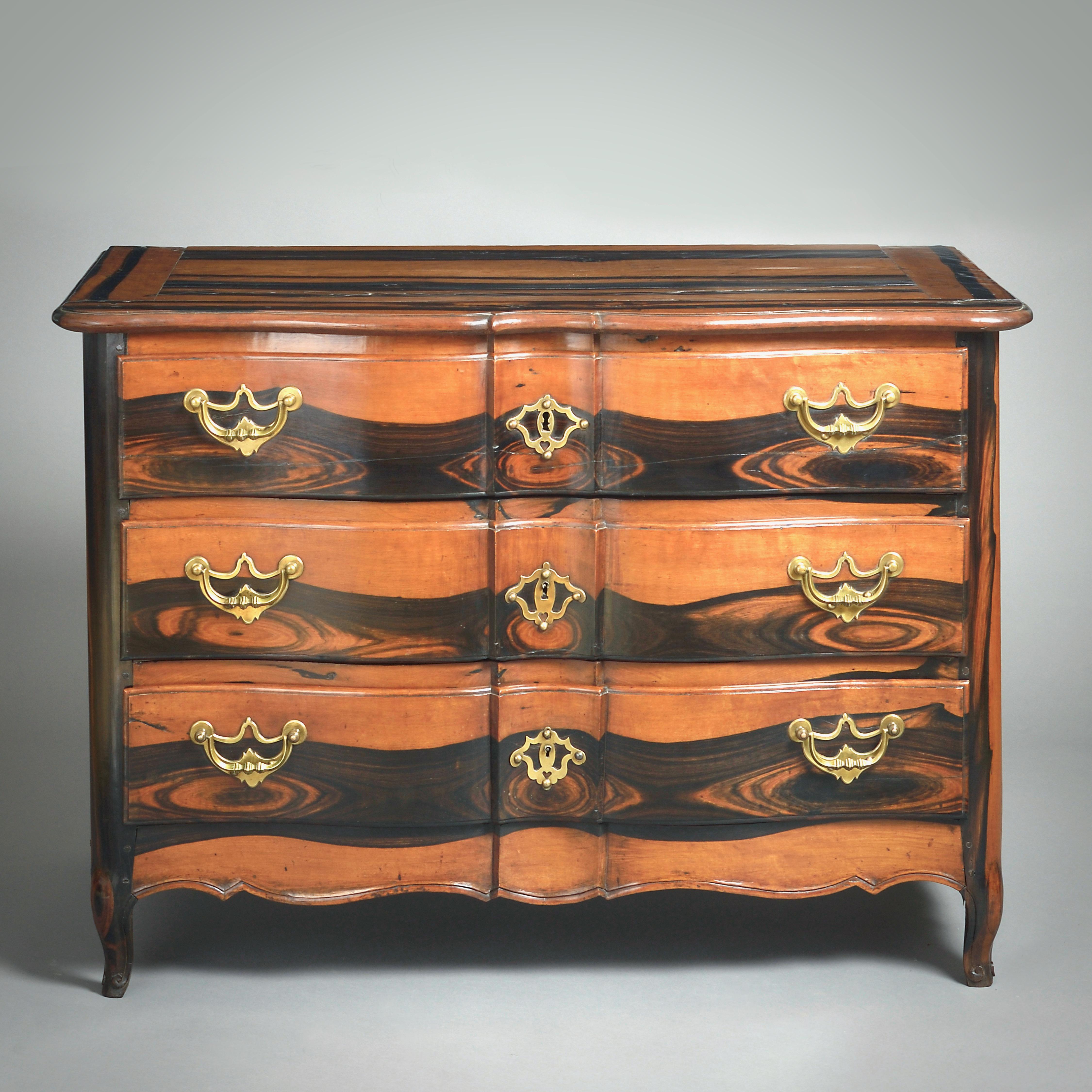 18th Century and Earlier Louis XV Solid Ebony Commode
