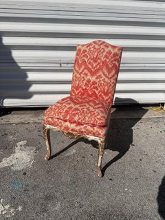 Louis XV style 18 century style side chair featuring ornate gilt wood