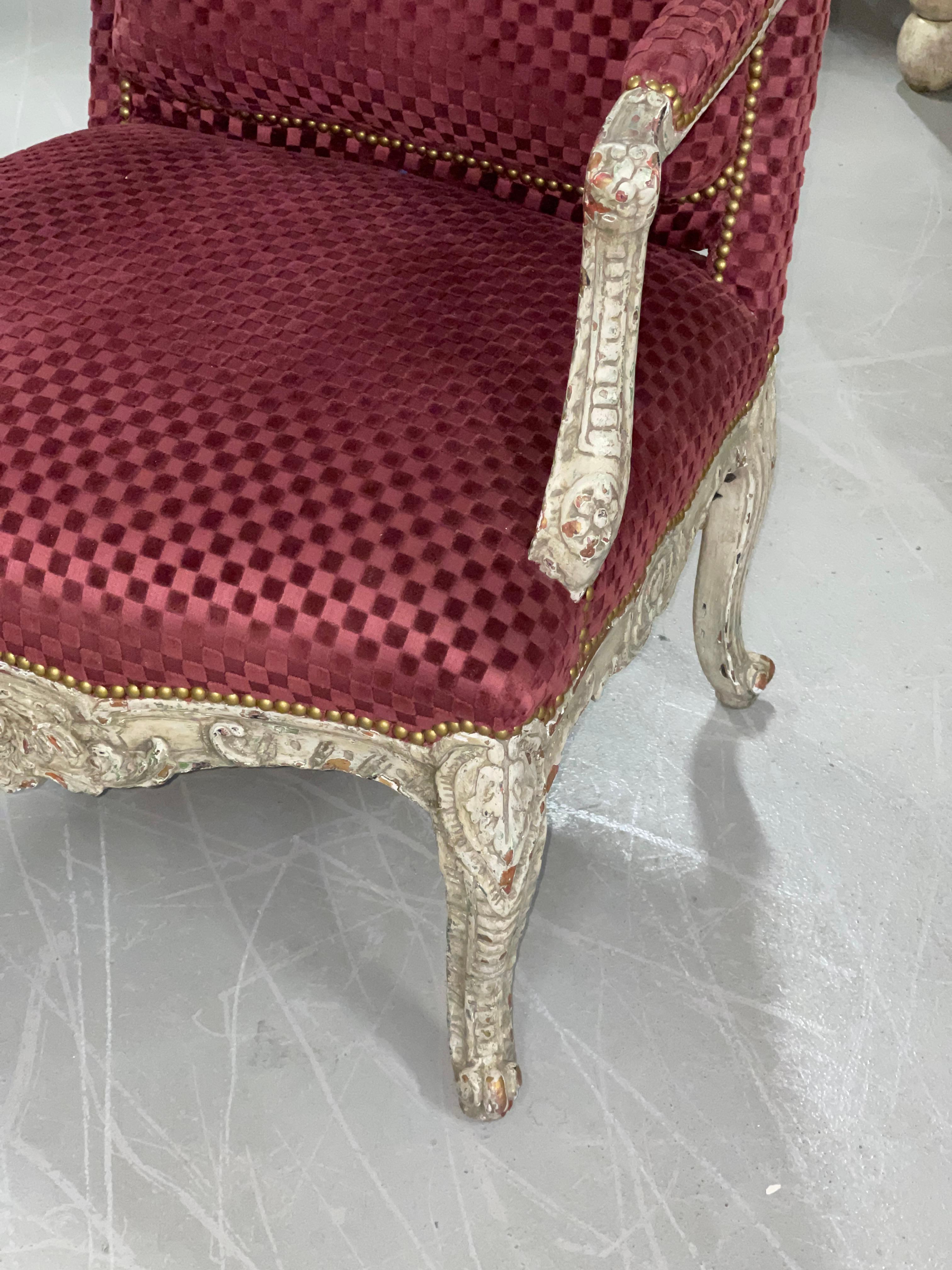 French Louis XV Style 19th Century Bergere For Sale