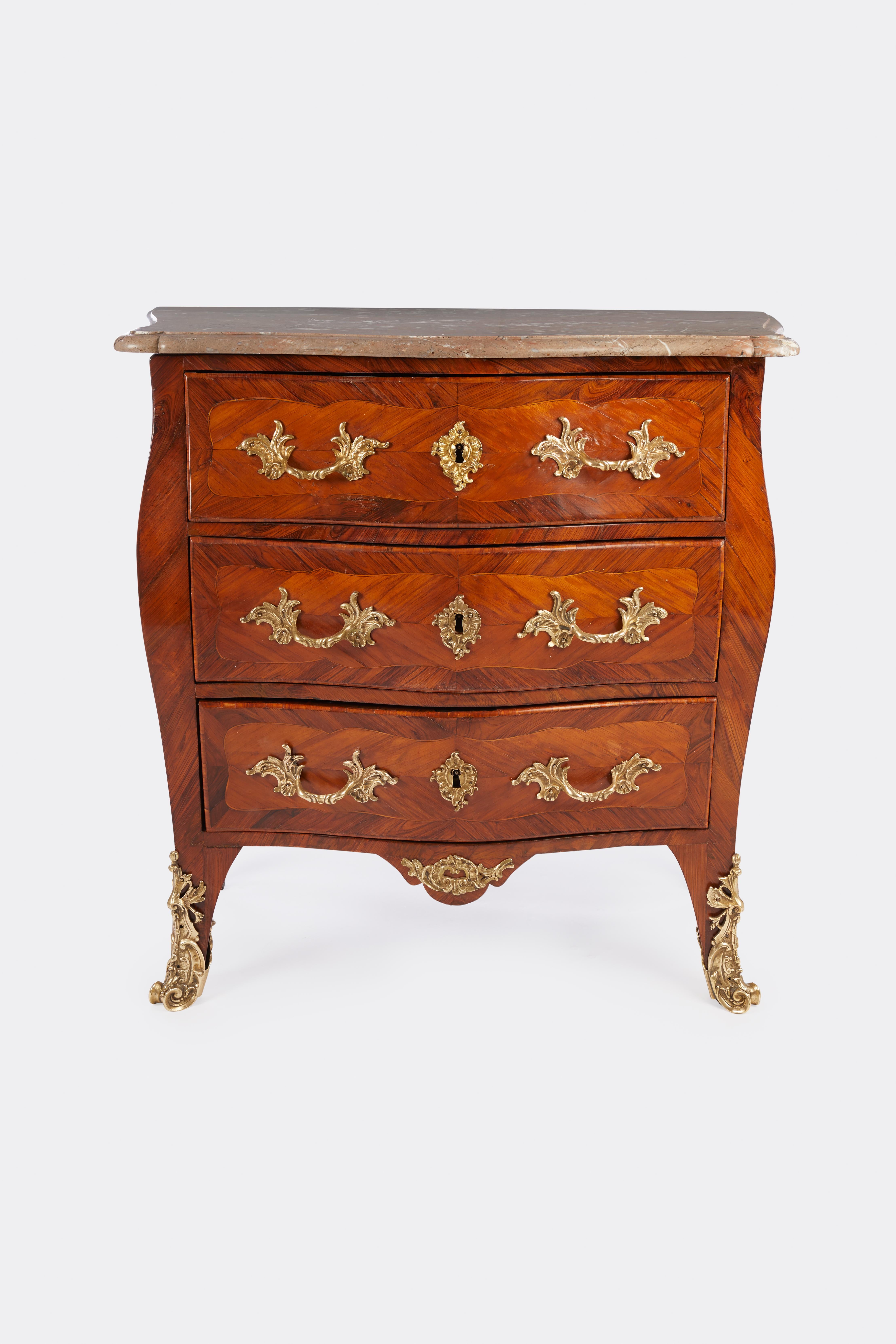 Louis XV Style 3 Drawer Commode For Sale 4